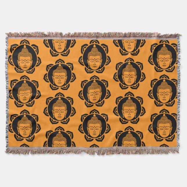 Buddhist Home Decor Throw Blanket (Front)