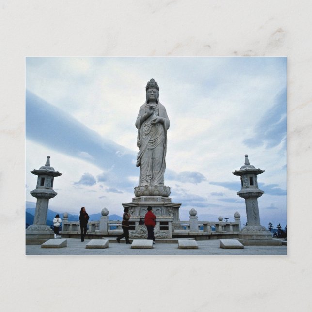 Buddhist image statue, Naksansa (temple) Postcard (Front)