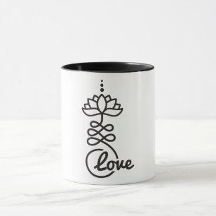 Buddhist Lotus Unalome Symbol/ Love Mug