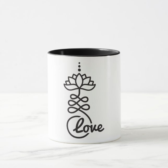 Buddhist Lotus Unalome Symbol/ Love Mug (Center)