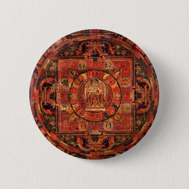 Buddhist Mandala of Compassion 2 Inch Round Button (Front)