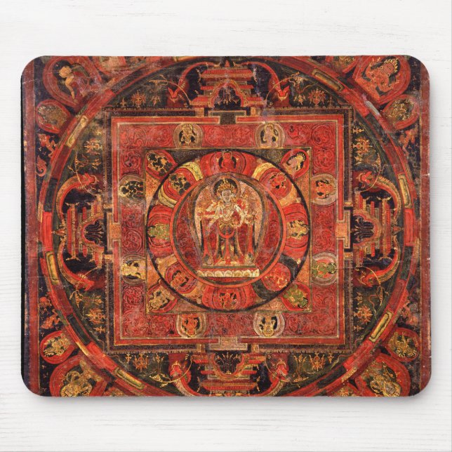 Buddhist Mandala of Compassion Mouse Pad (Front)