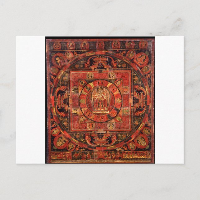 Buddhist Mandala of Compassion Postcard (Front)