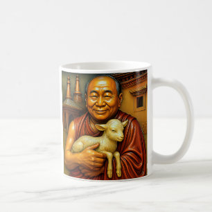 Buddhist monk and serenity coffee mug