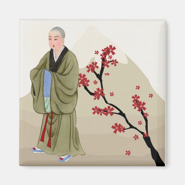 Buddhist Monk Magnet (Front)