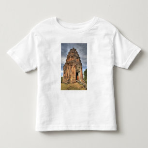 Buddhist monk standing in doorway of temple toddler t-shirt
