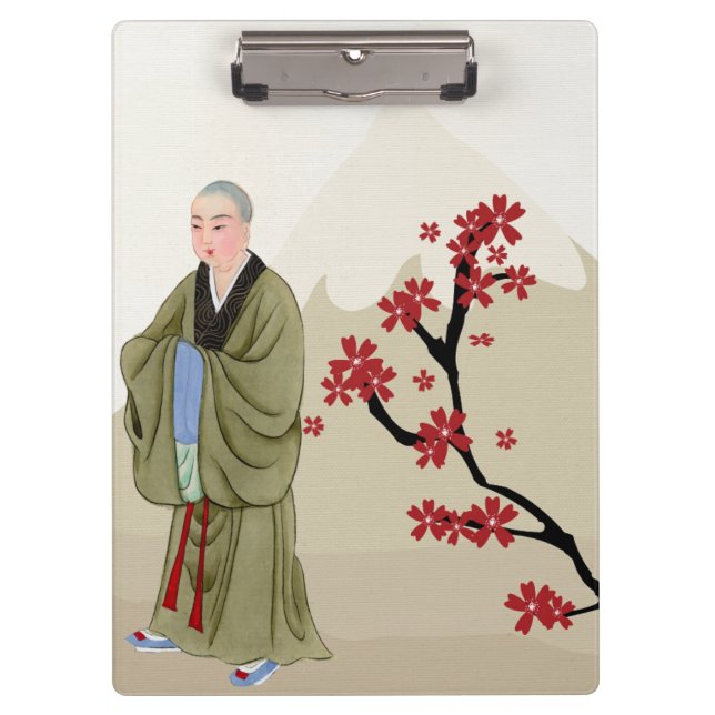 Buddhist Monk Woman's Clipboard (Front)