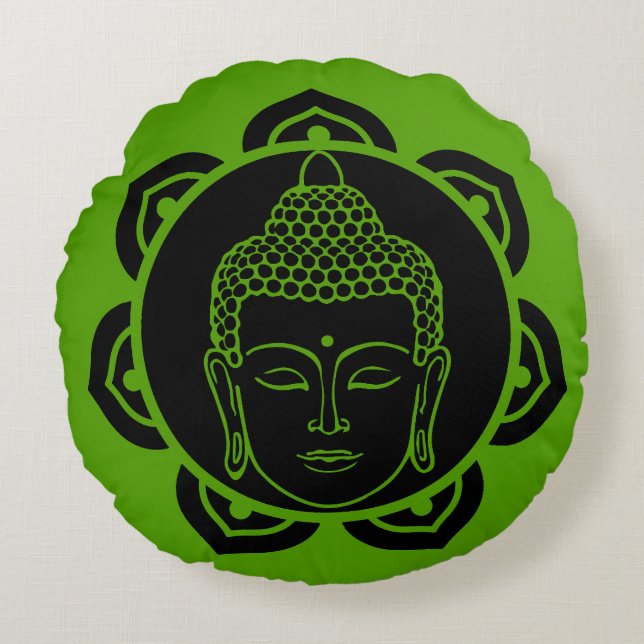 Buddhist Nirvana Day Round Pillow (Front)