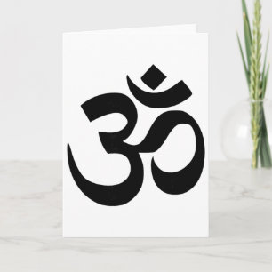 Buddhist Om Symbol Card