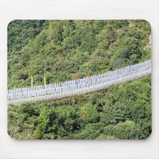 Buddhist Prayer Flags - Bhutan Mouse Pad (Front)