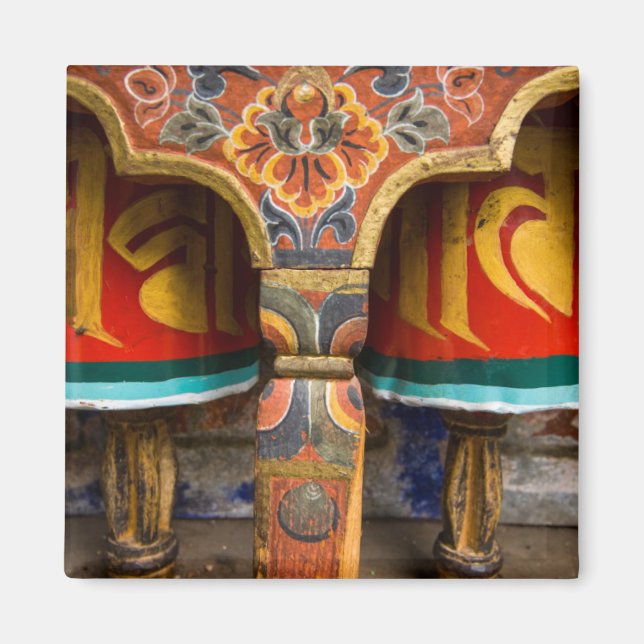 Buddhist praying role, bhutan magnet (Front)