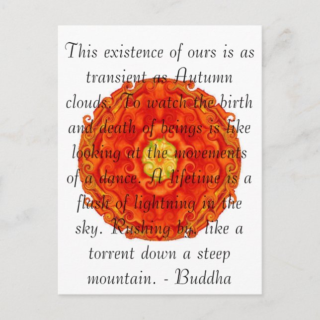Buddhist Quote with vibrant spiritual design Postcard (Front)