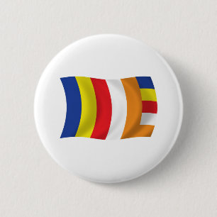 Buddhist Religion Flag Button