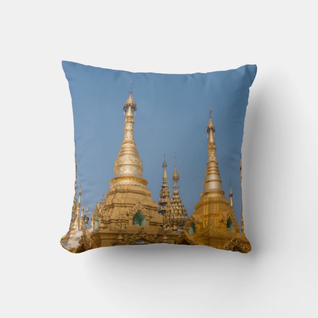 Buddhist Shrines Throw Pillow (Front)