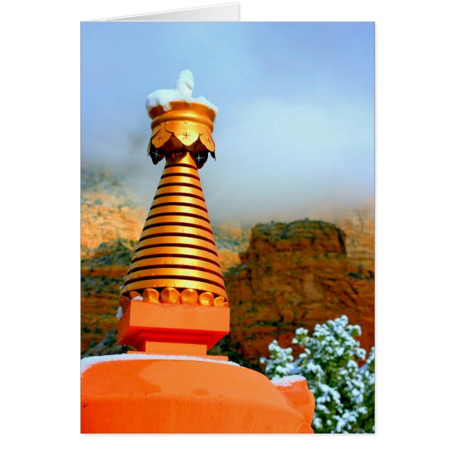 Buddhist stupa glowing (Front)