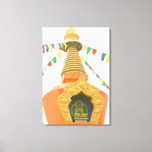 Buddhist stupa wrapped canvas