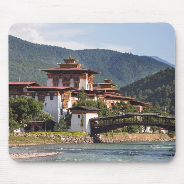 Buddhist Temple By River Mouse Pad (Front)