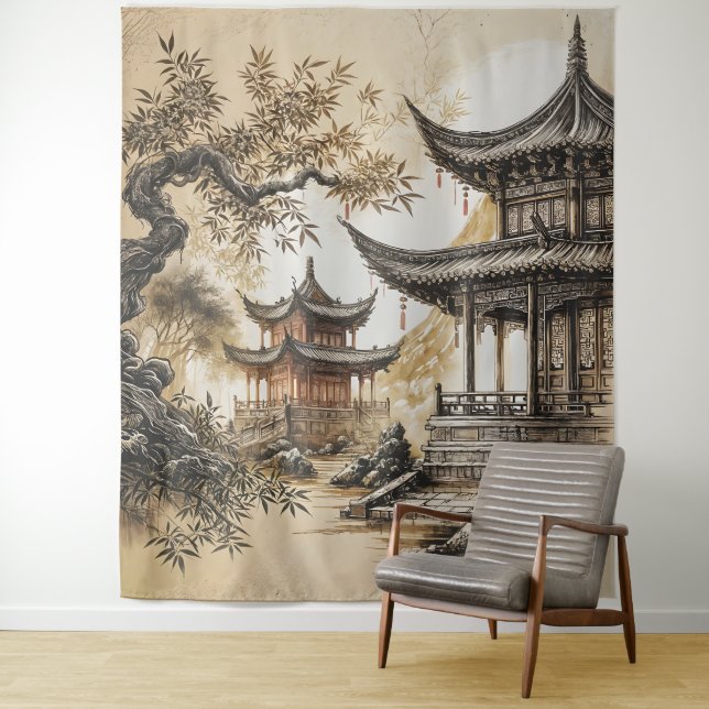 Buddhist Temple Tapestry (In Situ)