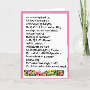 Buddhist "we have a lamp inside us + H2Ocolor Thank You Card