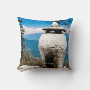 Buddhist Worship Site Throw Pillow