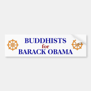 BUDDHISTS FOR OBAMA BUMPER STICKER