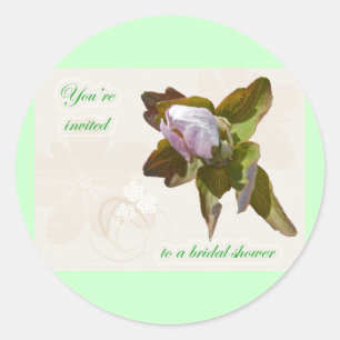 Budding Anemone Bridal Shower Sticker