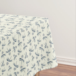 Budding Blue Branches on cream - seamless pattern. Tablecloth