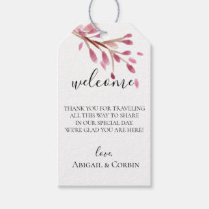 Budding Branch Wedding Welcome Bag Gift Tags