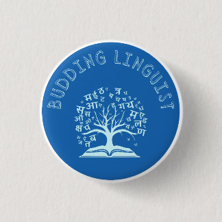 Budding Linguist 1 Inch Round Button