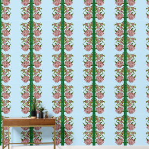 Budding Peonies on a  Wallpaper