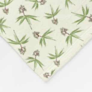 Budding Red Branches on cream - seamless pattern. Fleece Blanket