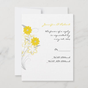 Budding Romance in Yellow Response Card