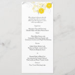 Budding Romance in Yellow Wedding Menu<br><div class="desc">This beautiful and elegant design called Budding Romance in Yellow Wedding, has a bright white background with yellow and grey flowers. Set a sweet mood for your wedding with this spring like design. This set has invitations, save the date cards, response cards, thank you cards, table number tent cards, envelope...</div>