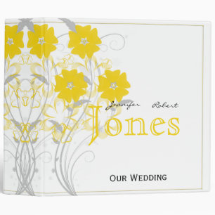 Budding Romance in Yellow Wedding Planner Binder