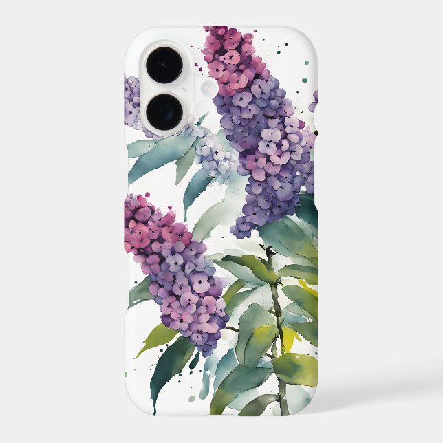 Buddleia - Fleurs à l'aquarelle (Verso)