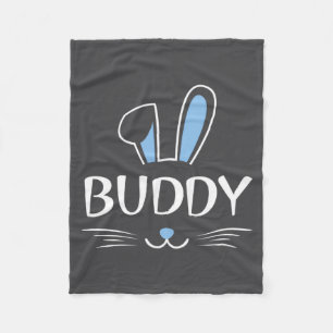 Buddy Bunny Rabbit Face Family Group Easter Fathe Fleece Blanket