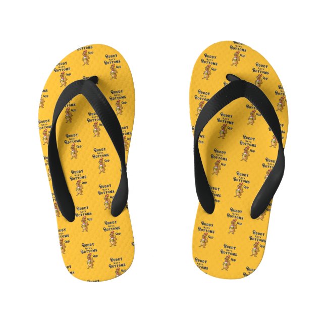 Buddy Let's Bottoms Up International 4 August Beer Kid's Flip Flops (Footbed)