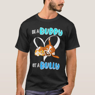 Buddy Not Bully Happy Unity Day Dog And Cat Heart T-Shirt