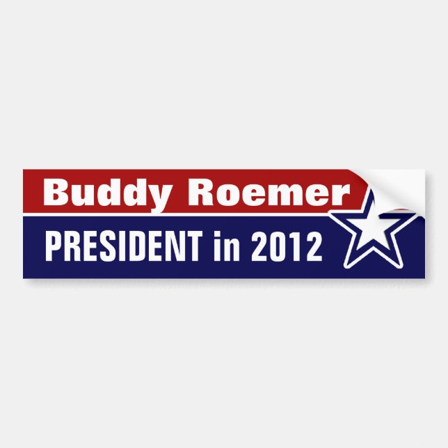 Buddy Roemer for President in 2012 Bumper Sticker (Front)