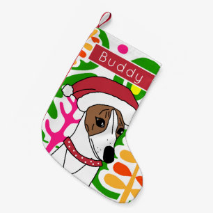 Buddy the Christmas Whippet Small Christmas Stocki Stocking