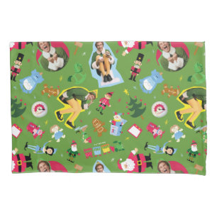 Buddy the Elf and Christmas Icons Pattern Pillowcase