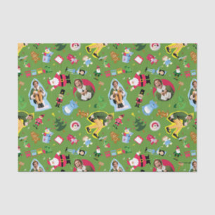 Buddy the Elf and Christmas Icons Pattern Tissue Paper