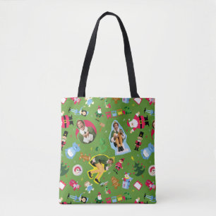 Buddy the Elf and Christmas Icons Pattern Tote Bag