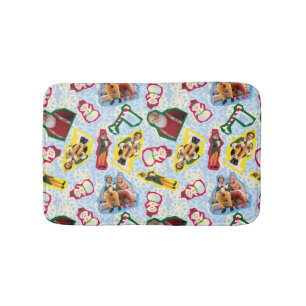 Buddy the Elf and Santa North Pole Pattern Bath Mat