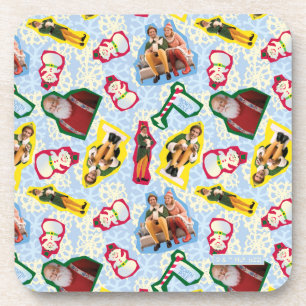 Buddy the Elf and Santa North Pole Pattern Coaster