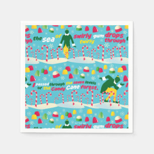 Buddy the Elf Candy Pattern Napkin