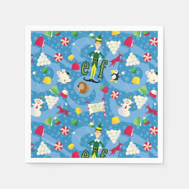 Buddy the Elf Cartoon Pattern Napkin (Front)