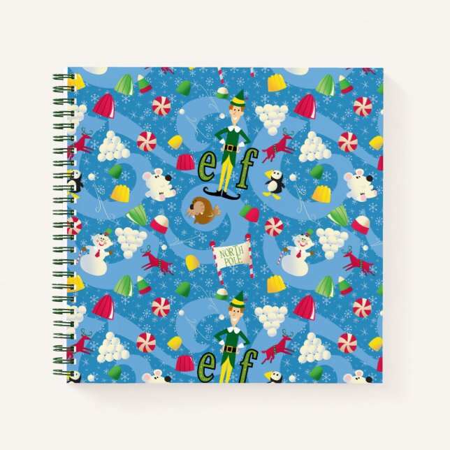 Buddy the Elf Cartoon Pattern Notebook (Front)