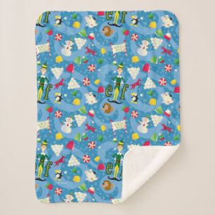 Buddy the Elf Cartoon Pattern Sherpa Blanket