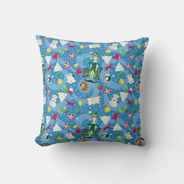 Buddy the Elf Cartoon Pattern Throw Pillow (Front)